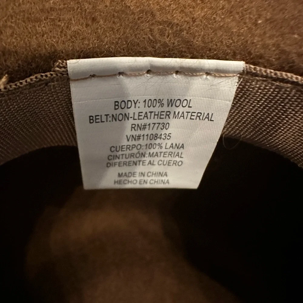 Women’s Boutique‎ Fedora Brown Hat with Tan Belt - Picture 5 of 8